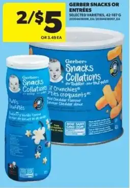 Real Canadian Superstore Gerber snacks or entrées offer