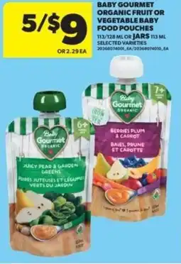 Real Canadian Superstore Baby gourmet organic fruit or vegetable baby food pouches offer