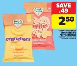 Real Canadian Superstore Simply gourmet crunchers or puffies snacks offer