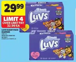Real Canadian Superstore Luvs giant pack diapers offer