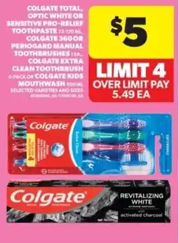Real Canadian Superstore Colgate total, optic white or sensitive pro-relief toothpaste offer