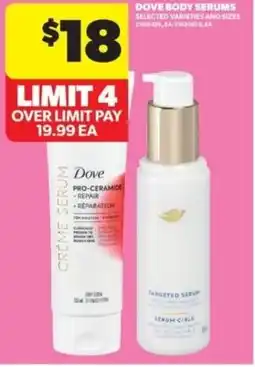 Real Canadian Superstore Dove body serums offer
