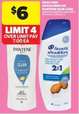 Real Canadian Superstore Head and shoulders or pantene hair care offer