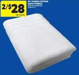 Real Canadian Superstore PC hygro cotton bath towels offer