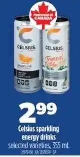 Real Canadian Superstore Celsius sparkling energy drinks offer