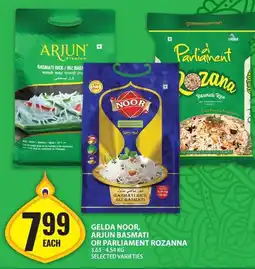 Food Basics Gelda noor, arjun basmati or parliament rozanna offer