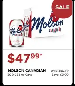 The Beer Store MOLSON CANADIAN offer