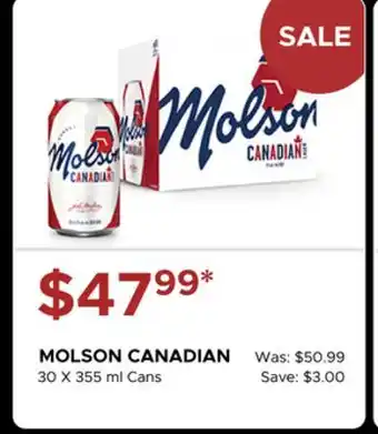 The Beer Store MOLSON CANADIAN offer