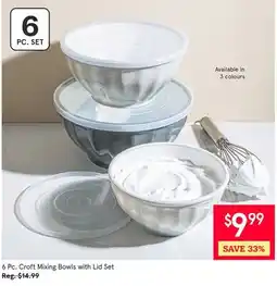 Kitchen Stuff Plus 6 Pc. Croft Mixing Bowls with Lid Set offer