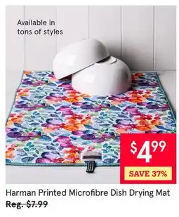 Kitchen Stuff Plus Harman Printed Microfibre Dish Drying Mat offer