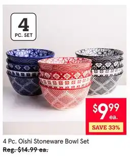 Kitchen Stuff Plus 4 Pc. Oishi Stoneware Bowl Set offer