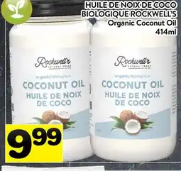Supermarché PA HUILE DE NOIX DE COCO BIOLOGIQUE ROCKWELL'S | Rockwell's Organic Coconut Oil offer