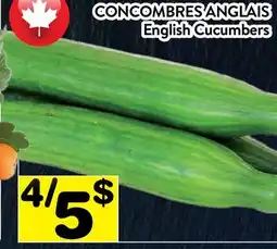 Supermarché PA CONCOMBRES ANGLAIS | English Cucumbers offer