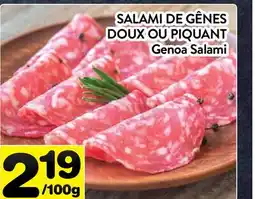 Supermarché PA SALAMI DE GÊNES DOUX OU PIQUANT | Genoa Salami offer