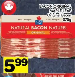 Supermarché PA BACON ORIGINAL MAPLE LEAF | Original Bacon offer