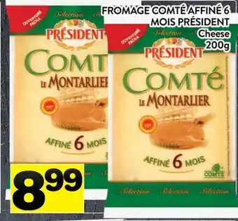 Supermarché PA FROMAGE COMTÉ AFFINÉ 6 MOIS PRÉSIDENT | Président Cheese offer