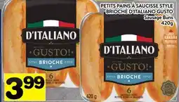 Supermarché PA PETITS PAINS À SAUCISSE STYLE BRIOCHE D'ITALIANO GUSTO | Sausage Buns offer