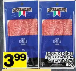 Supermarché PA SALAMI DE GÊNES DOUX CASA ITALIA | Mild Genoa Salami offer