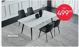 Meubles RD HILONA Sintered Stone Table with 4 Chairs offer