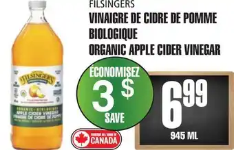 Marches Tau FILSINGER'S VINAIGRE DE CIDRE DE POMME BIOLOGIQUE offer