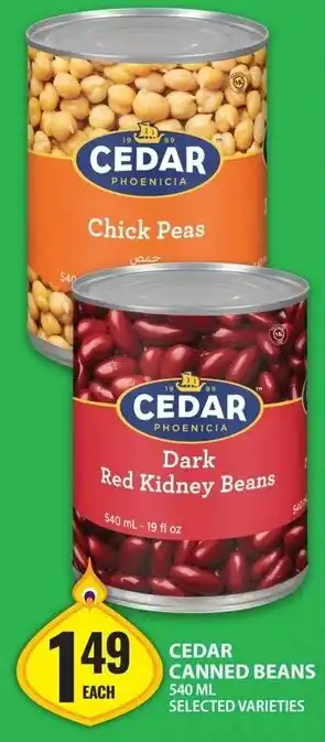 Food Basics Cedar canned beans offer