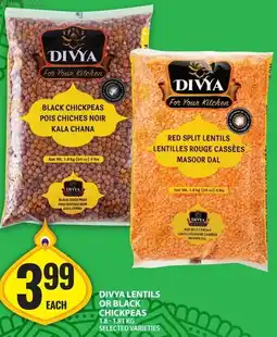 Food Basics Divya lentils or black chickpeas offer