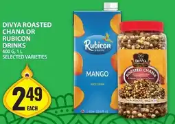 Food Basics Divya roasted chana or rubicon drinks offer