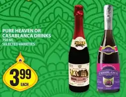 Food Basics Pure heaven or casablanca drinks offer