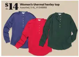 Giant Tiger Women's thermal henley top offer