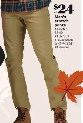 Giant Tiger Men's stretch pants offer