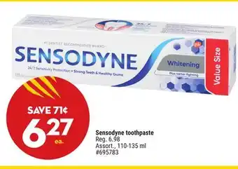 Giant Tiger Sensodyne toothpaste offer