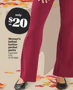 Giant Tiger Lily Morgan Women's belted button pocket pants offer