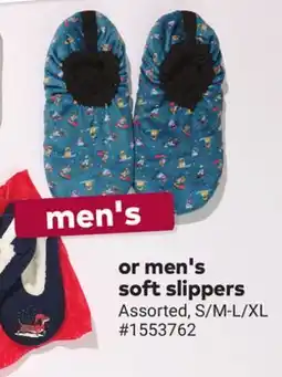 Giant Tiger Men's Soft Slippers offer