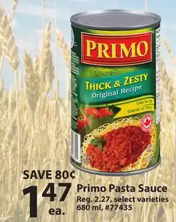 Giant Tiger Primo Pasta Sauce offer