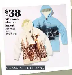 Giant Tiger Classic Editions Women's sherpa jacket offer