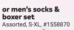 Giant Tiger Men's socks & boxer set offer