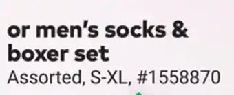 Giant Tiger Men's socks & boxer set offer