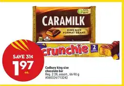 Giant Tiger Cadbury king size chocolate bar offer