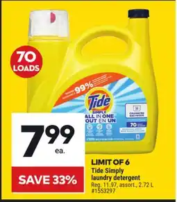 Giant Tiger Tide Simply laundry detergent offer