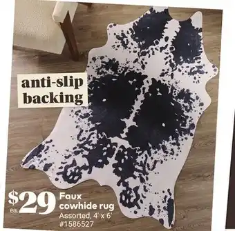 Giant Tiger Faux cowhide rug offer