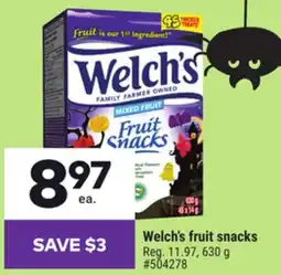 Giant Tiger Welch's fruit snacks offer