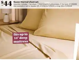 Giant Tiger Queen thermal sheet set offer