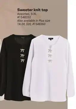 Giant Tiger Sweater knit top offer