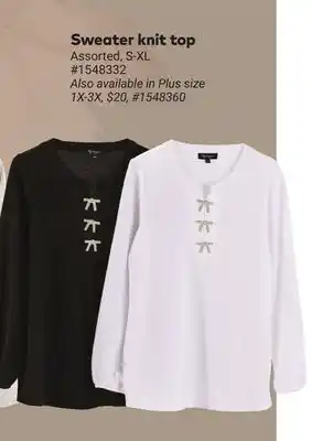 Giant Tiger Sweater knit top offer