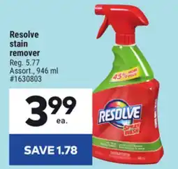 Giant Tiger Resolve stain remover offer