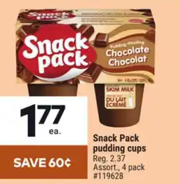 Giant Tiger Snack Pack pudding cups offer