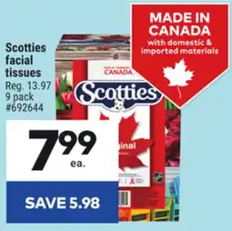 Giant Tiger Scotties facial tissues offer