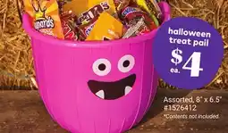 Giant Tiger Halloween treat pail offer