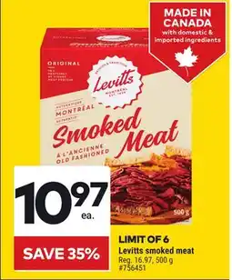Giant Tiger Levitt's Smoked Meat offer