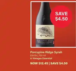 LCBO Porcupine Ridge Syrah offer